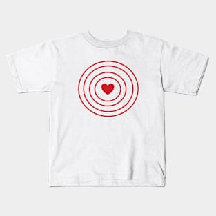 Love Target with Back Print Kids T-Shirt